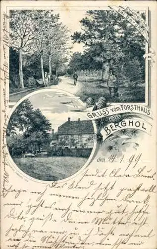 Ak Wölpinghausen in Niedersachsen, Forsthaus Berghol, Euleneiche