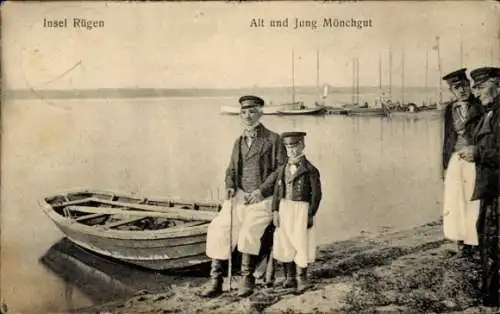 Ak Mönchgut Insel Rügen, Alt und Jung