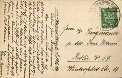 Ak Dresden Loschwitz, Die erste Bergschwebebahn der Welt, Restaurant Loschwitzhöhe