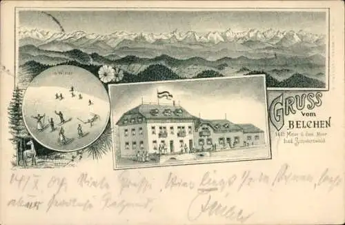 Litho Aitern im Schwarzwald, Badischer Belchen, Belchenhotel