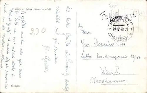 Ak Prostějov Proßnitz Region Olmütz