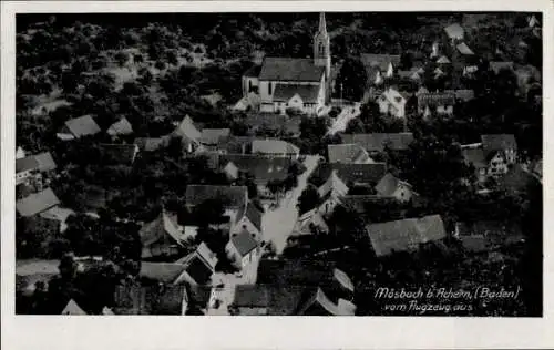 Ak Mösbach Achern in Baden Schwarzwald, Fliegeraufnahme