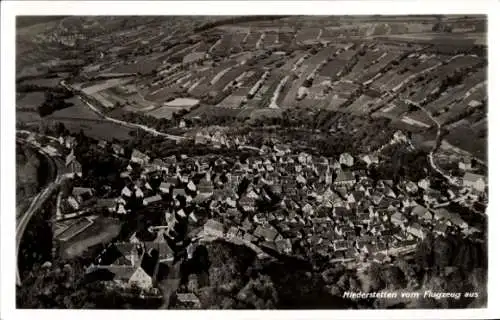 Ak Niederstetten in Württemberg, Fliegeraufnahme