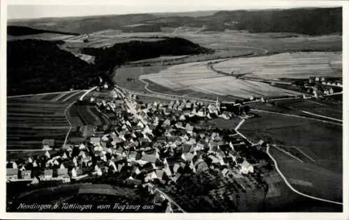 Ak Nendingen Tuttlingen an der Donau Württemberg, Luftaufnahme von Nendingen, Häuseransicht, länd