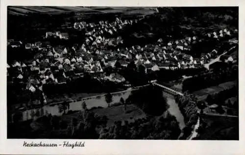 Ak Neckarhausen in Baden, Luftaufnahme