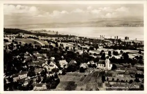 Ak Horn Gundholzen Gaienhofen am Bodensee Kreis Konstanz, Ort, Fliegeraufnahme