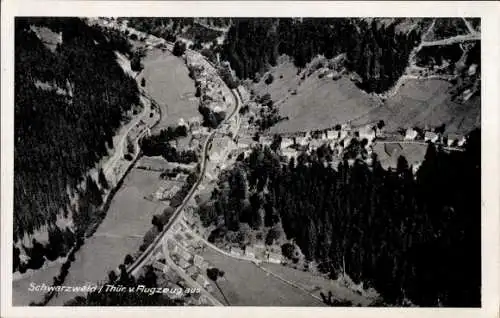 Ak Schwarzwald Ohrdruf in Thüringen, Fliegeraufnahme