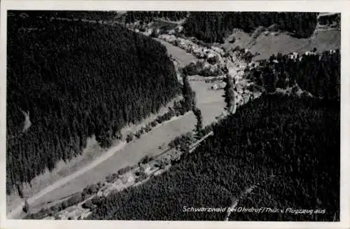 Ak Schwarzwald Ohrdruf in Thüringen, Fliegeraufnahme