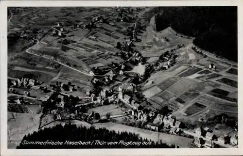 Ak Haselbach bei Altenburg Thüringen, Luftaufnahme