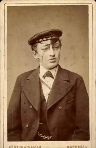 CdV Nürnberger Student, Portrait, Zwicker