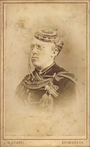 CdV Schwabacher Student, Portrait, Uniform, Zwicker, Fr. Bechstein
