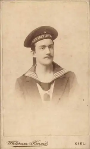 CdV Kiel, deutscher Seemann in Uniform, Werft-Division, Kaiserliche Marine