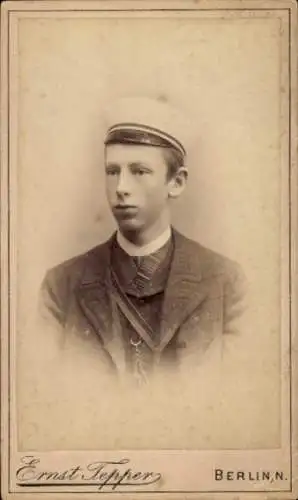 CdV Berliner Student, Portrait, 1892