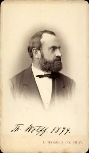 CdV Th. Wolff, Portrait, 1874