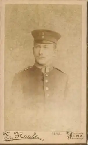 CdV Jena, Deutscher Soldat in Uniform, Portrait, Kurt Buchmann