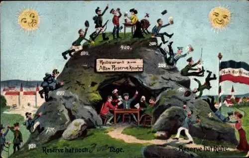 Ak Reserve hat noch x Tage, Reserve hat Ruhe, Reservisten, Alte Knochen, Soldatenhumor