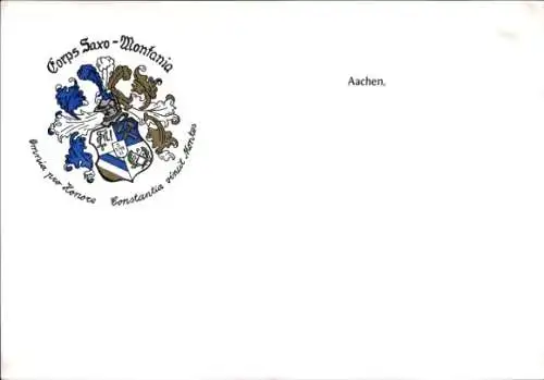 Studentika Ak Aachen, Corps Saxo Montania, Wappen