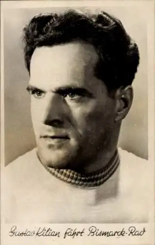 Foto Radrennfahrer Gustav Kilian, Portrait