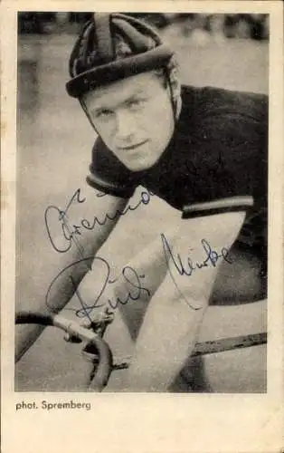 Foto Deutscher Radrennsportler Rudolf Mirke, Portrait, Autogramm