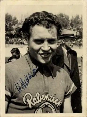 Foto Deutscher Radrennfahrer Werner Holthöfer, Portrait, Autogramm