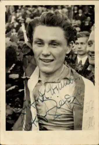 Foto Deutscher Radrennfahrer Otto Ziege, Portrait, Autogramm