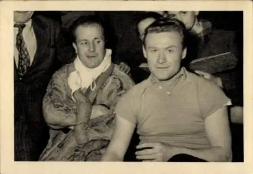 Foto Radrennfahrer Mirke und Preiskeit, Portrait, Autogramm