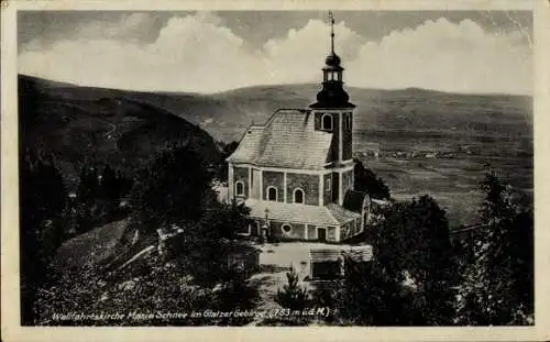 Ak Międzygórze Wölfelsgrund Schlesien, Spitzberg, Wallfahrtskirche Maria Schnee