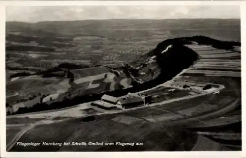 Ak Schwäbisch Gmünd in Württemberg, Fliegerlager Hornberg, Fliegeraufnahme