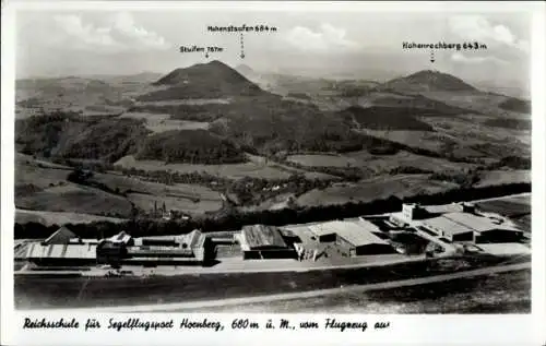 Ak Schwäbisch Gmünd im Ostalbkreis, Fliegerlager Hornberg, Fliegeraufnahme
