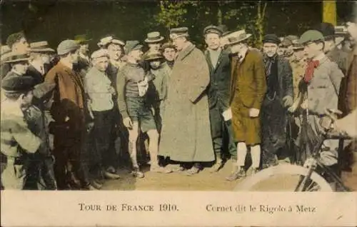 Ak Tour de France 1910, Cornet dit le Rigolo a Metz