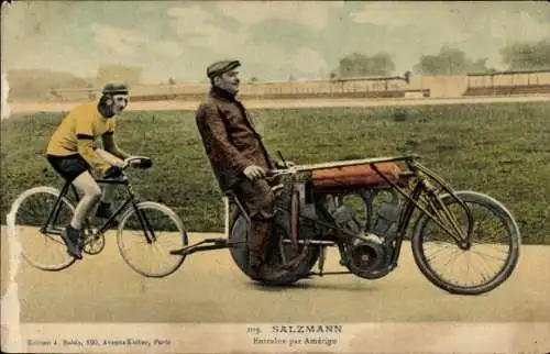 CPA Salzmann, Entraine par Amerigo