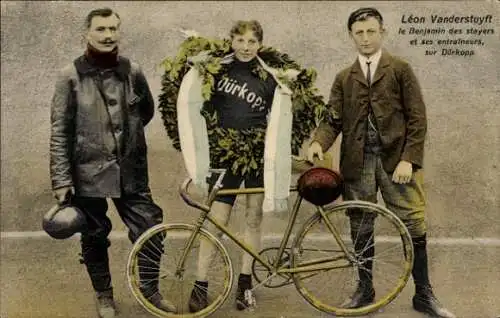 CPA Leon Vanderstuyft, Benjamn des stayers et ses entraineurs sur Durkopp