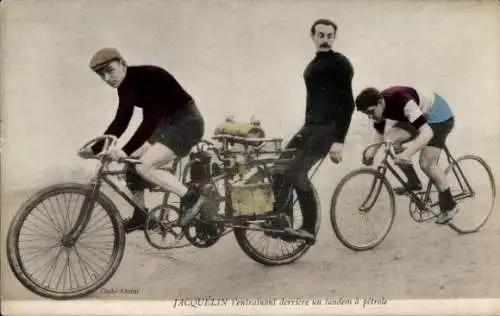 CPA Jacquelin l'entrainant derriere un tandem a petrole
