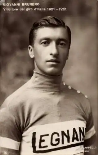 Ak Giovanni Brunero, Vincitore del giro d'Italia 1921-1922