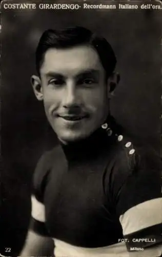 Ak Costante Girardengo, Recordmann Italiano dell'ora