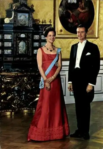 Ak Tronfølgeren Prinsesse Margrethe og Prins Henrik, Portrait