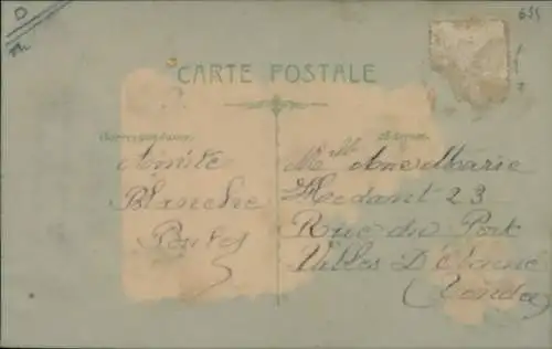 Zelluloid Ak Engel, Automobil, Blumen, Kitsch, Glücksklee