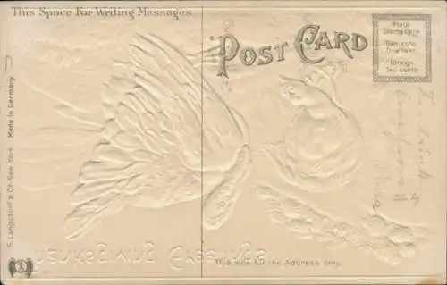 Präge Ak Glückwunsch Thanksgiving, Truthahn