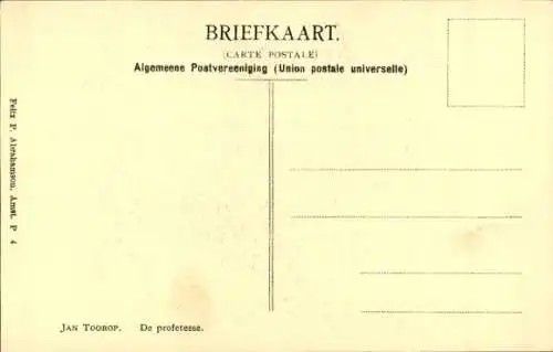 Künstler Ak Toorop, J., De profetesse