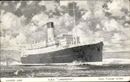 Ak Schiff RMS Lancastria, Cunard Line