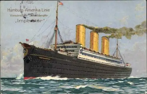 Ak Vierschrauben Schnelldampfer Imperator, HAPAG