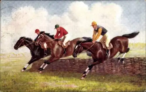 Künstler Ak Reiter, letzte Hürde