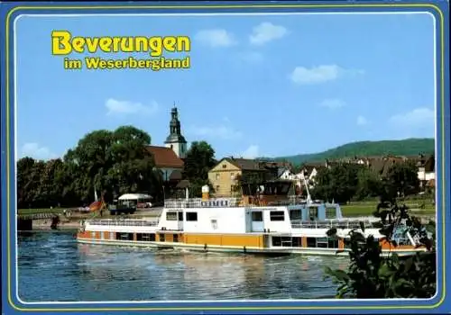 Ak Beverungen im Weserbergland, MS Höxter, Fahrgastschiff