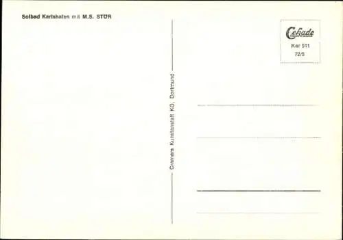 Ak Solbad Karlshafen, MS Stör, Fahrgastschiff