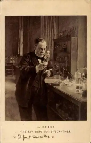 Künstler Ak Maler Albert Edelfelt, Labor