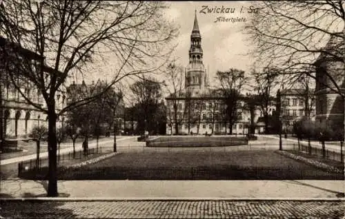 Ak Planitz Zwickau in Sachsen, Albertplatz