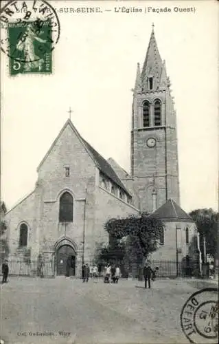 Ak Vitry sur Seine Val de Marne, Kirche, Westseite