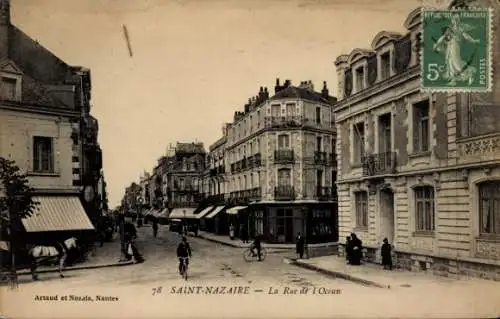 CPA Saint-Nazaire Loire Atlantique, Rue de la Ocean