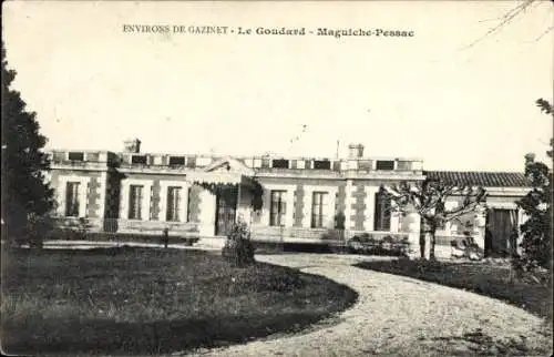 Ak Pessac Gironde, Historisches Gebäude, Garten, Straße, Umgebung, Weiden