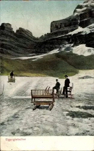 Ak Kanton Bern, Eigergletscher, Schlitten